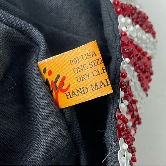 American Flag All Over Sequined Ball Cap Eagle Stripes Stars Patriotic USA OS - Picture 4 of 14